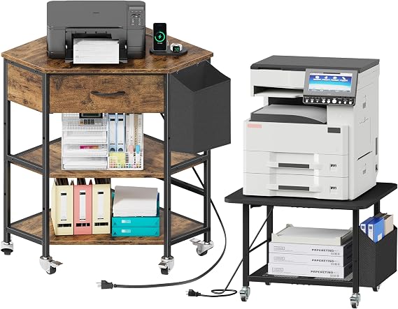 YAOHUOO Corner Printer Table for Home Office