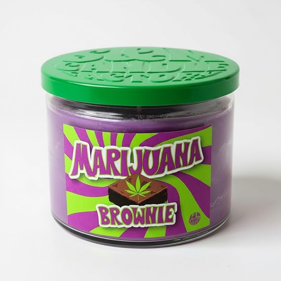4:20 Weed Brownie Scented Candle ~ All Natural Premium Soy Candle ~ Large 3 Wick Jar