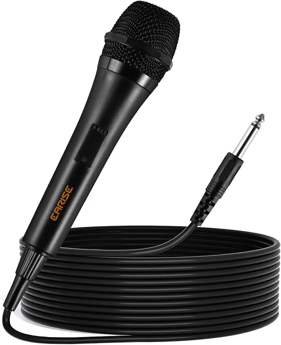 EARISE W1 Karaoke Microphone with 16.4ft Cord, Dynamic Vocal Microphone Handheld Wired Microphone for Karaoke, Singing, Speech, Wedding, Stage, Outdoor Activity