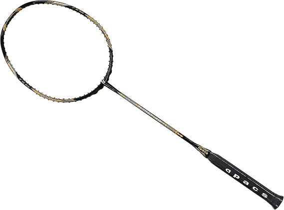 Apacs Feather Weight XS Black Gold Strung Badminton Racket 8U World's Lightest Badminton Racket