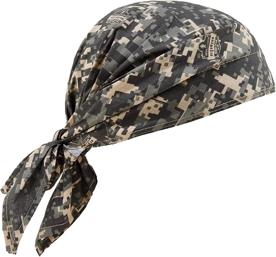 Ergodyne - 12324 Chill-Its 6710 Evaporative Polymer Cooling Dew Rag, Camo