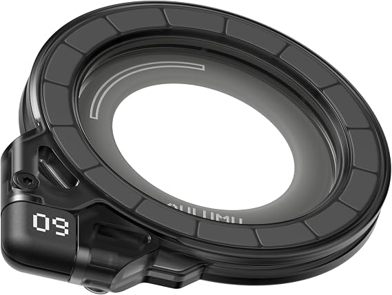 Aulumu G09 Ghost Infinite 360 Magnetic Ring Grip | MagSafe Compatible | Frosted Transparent PC | Stable Dual-Sided Magnetic Attachment | Includes Handle Ring Phone Holder - Midnight Gray