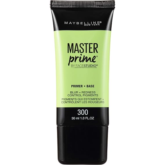 Maybelline Face Studio Master Prime Face Primer Makeup Base, Blur + Redness Control, 1 Count