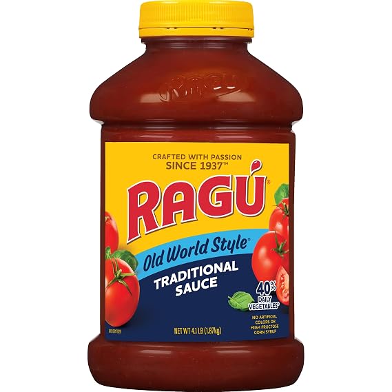 RAGU Old World Style Traditional Sauce, Perfect for Italian Style Meals at Home, 66 oz