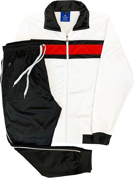 Royal Threads Men's Tracksuit contrast Color 2-piece Set