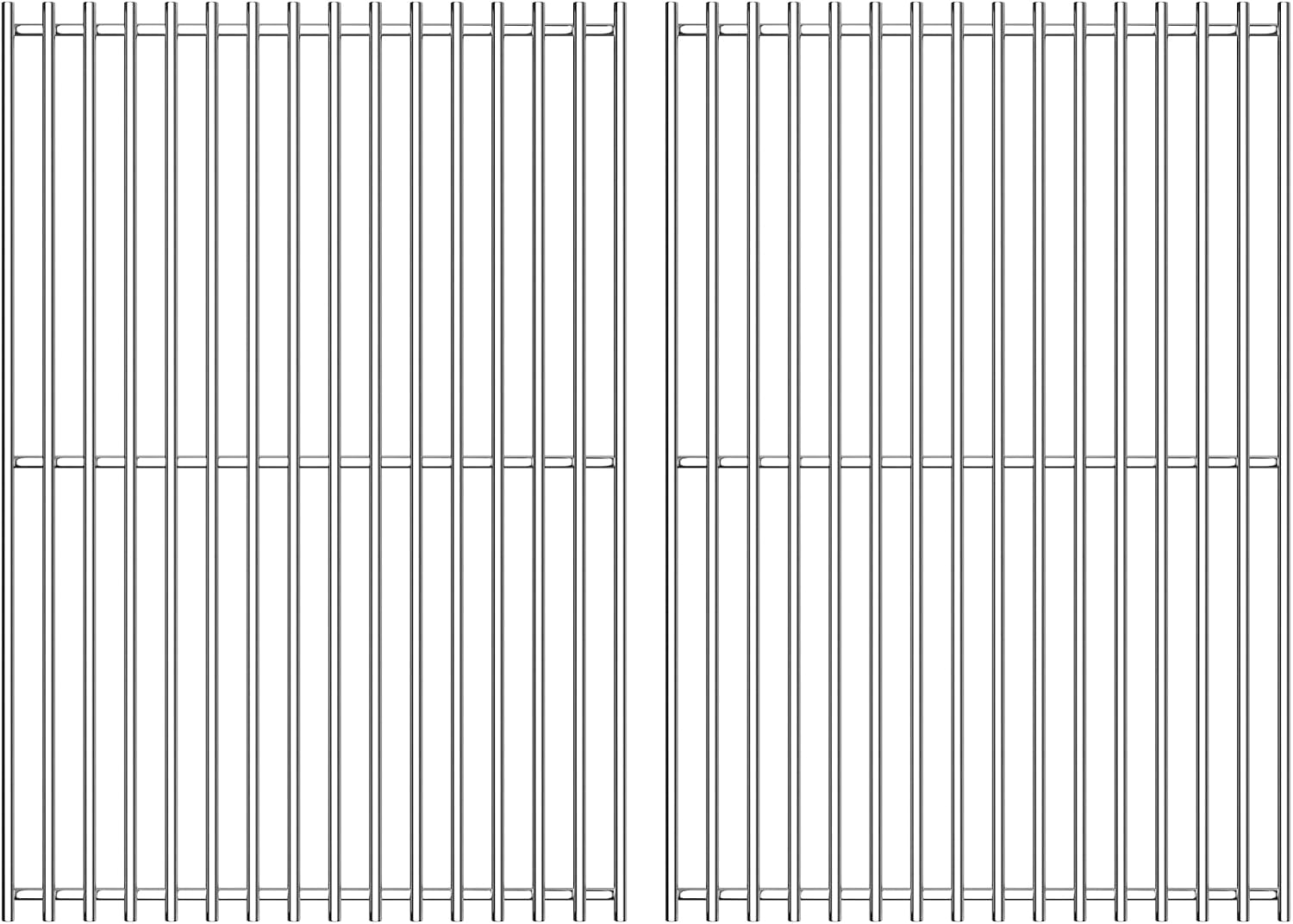 SANNO 17.5 Grill Grates Replacement Parts Cooking Rack for Weber Spirit 300, 310, 320 Series, Spirit 700, 2 Pack