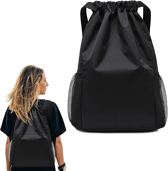 Aputue Büzgülü Sırt Çantası, Spor Salon Çantası, Su Geçirmez Büzgülü Çantalar, Oxford Kumaş Sırt Çantaları, Outdoor, Egzersiz, Koşu, Yüzme ve Seyahat için, Unisex