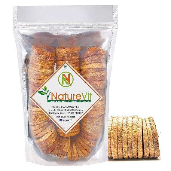 Nature Vit Anjeer 500 Gm (17.63 OZ) [Jumbo Size Dried Figs]
