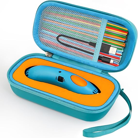 Case Compatible with 3Doodler Start+ Essentials (2024) for 3D Pen Set for Kids, Storage Organizer Holder for Printing Filament Refill and Micro-USB Charger (Box Only)