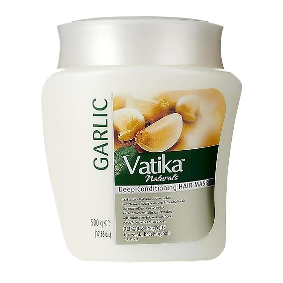 Dabur Vatika Naturals Garlic Hair Mask Treatment Cream for Daily Use 500g