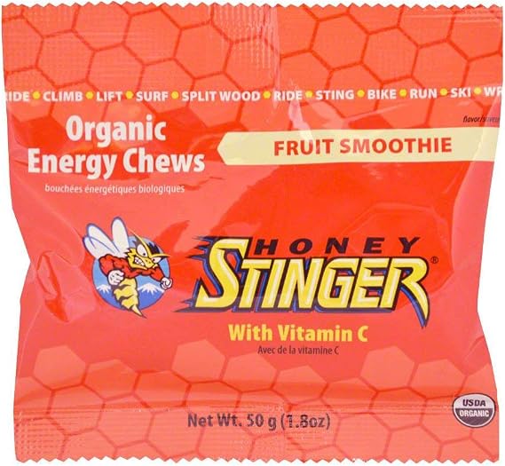 Honey Stinger, Chew Energy Fruit Smoothie Box 12 Pack Organic, 21.6 Ounce