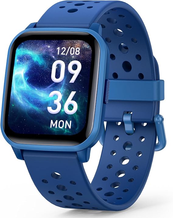 Butele Kids Smart Watch, Smart Watch for Kids 4-16 Years Old with Sleep Mode, 19 Sports Mode, Pedometer, Birthday Gift for Boys Girls, Blue