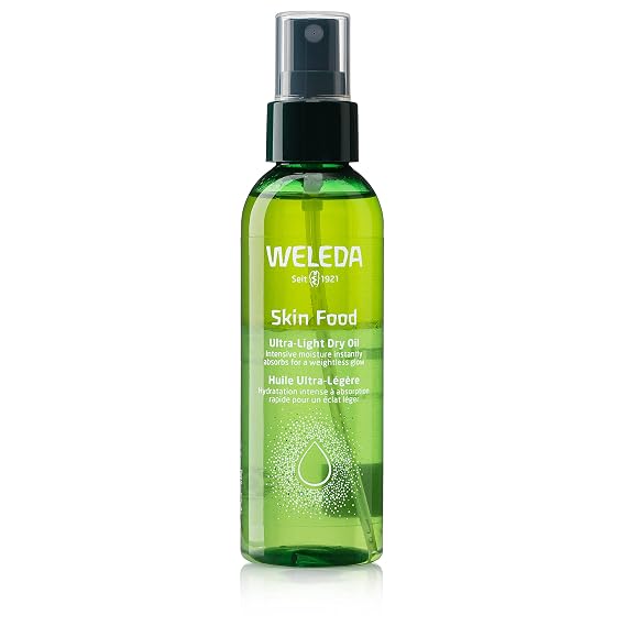 Weleda Skin Food Ultra-Light Dry Oil, 3.4 Fluid Ounces, Plant-Rich Formula with Vitamin-Rich Oils and Extracts of Pansy and Chamomile