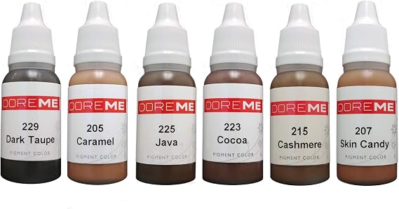 DOREME Permanent Makeup Pigment Ink Color Tattoo Inks(Eyebrow Set)