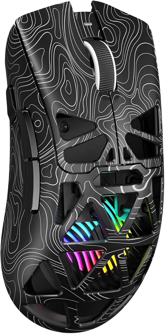 Aula SC620 Wireless Gaming Mouse, Tri-Mode 2.4GHz/USB-C/BT5.3 Computer Mouse with 12000 DPI, Programmable Macro Gamer Mouse with Rapid Fire Key, RGB Light Gaming Mice for PC/Laptop/Mac