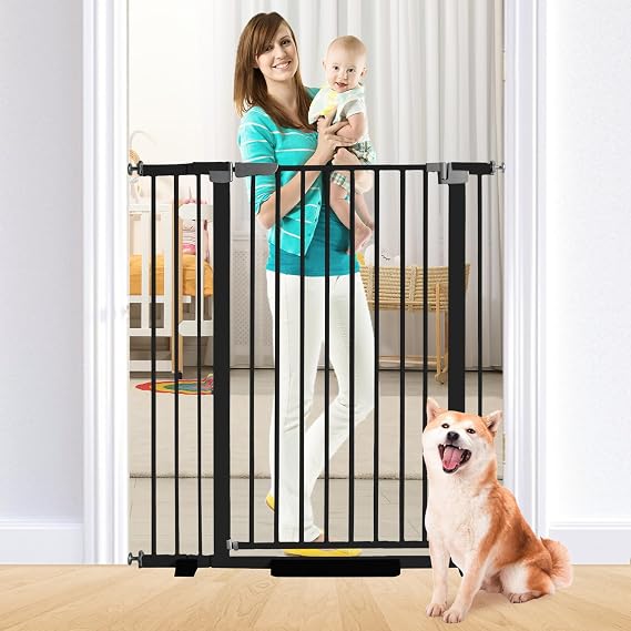 SHYUJAJIE 41 Inch Tall Baby Gate Auto Close Dog Gate