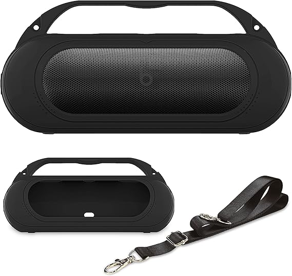 Silicone Cover Case Compatible with Beats Pill 2024 Portable Bluetooth Speaker, Protective Carrier Holder Accessories Compatible with Beats Pill Speaker (Black Silicone Case)