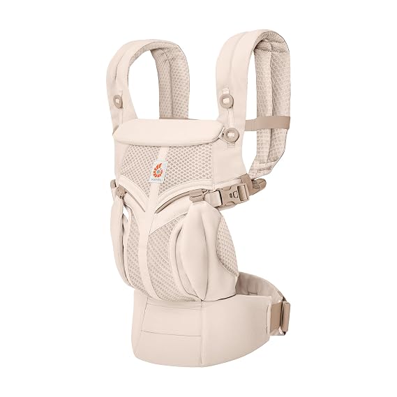 Ergobaby Omni Classic Baby Carrier for Newborn to Toddlers 0-48 Months (7-45 lbs) - 4-Position Breathable Mesh Baby Carrier with Ergonomic Support - Natural Beige
