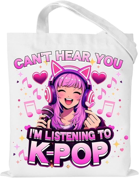 Kpop Tote Bag Backpack for Kpop Music Lover Fans, K pop Gifts for Women, College Essentials K-pop Merch Bags, K pop Party Favor Bags, Korean Drama Canvas Tote Bag Gift, Korean Birthday Gift for Women
