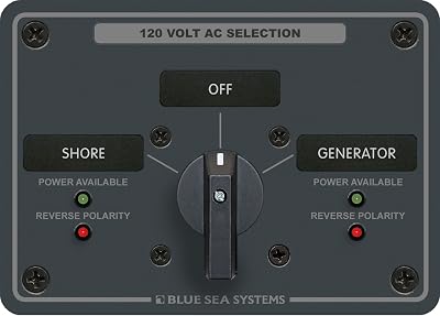Blue Sea Systems 8367 AC Rotary Switch Panel 30 Ampere 2 positions  OFF, 2 Pole