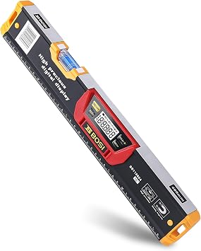 16-Inch Digital Level, 0.1 Accuracy, Magnetic, Backlit LCD | Audible Leveling Alert, Automatic Display Reversal, Data Hold Function,Angled Easy-View Screen