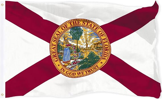 Florida Flag 3x5 Outdoor Double Sided Heavy Duty Durable 3 Ply Florida State Flags Banner with 2 Grommets