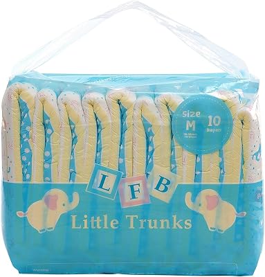LittleForBig Printed Adult Brief Diapers Adult Baby Diaper Lover ABDL 10 Pieces - Little TrunksMedium