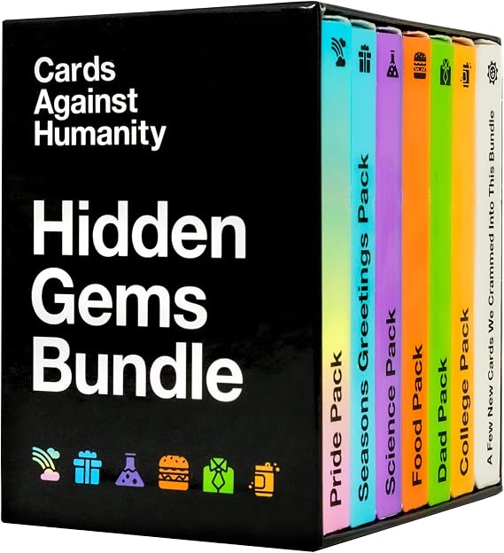 Cards Against Humanity: Hidden Gems Bundle 6 Cool Themed Packs + 10 All-New Cards