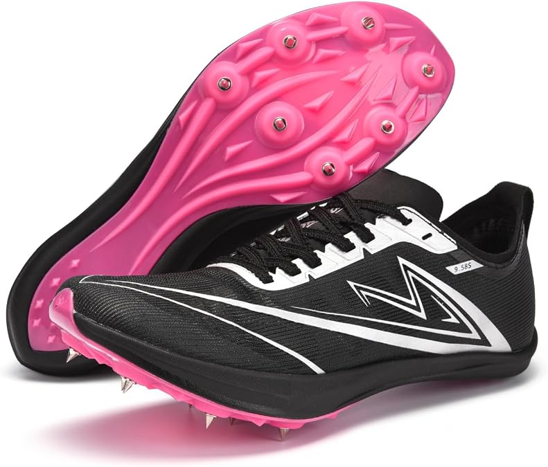 Track Shoes for Men, Women and Youth, Sprint Track Spikes with Full-Length Carbon Plate, 7-Spike Running Racing Shoes for 100m, 200m and 400m