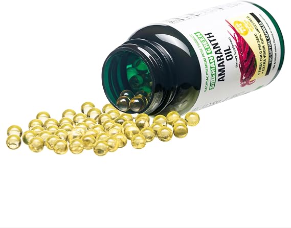 Siberian Green Amaranth Seed Oil Capsules 200 Softgels Wild Harvested Siberia Altai Cold Pressed Unrefined