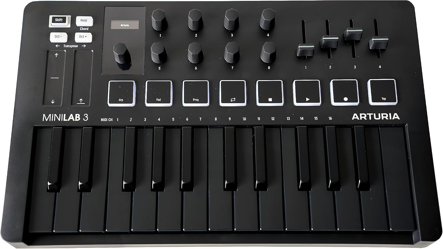 ARTURIA MIDI Keyboard Controller MiniLab 3 DB Deep Black