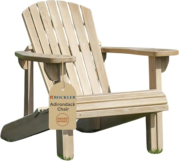 ROCKLER Adirondack Chair Plans with Cardboard Templates, Easy to Build
