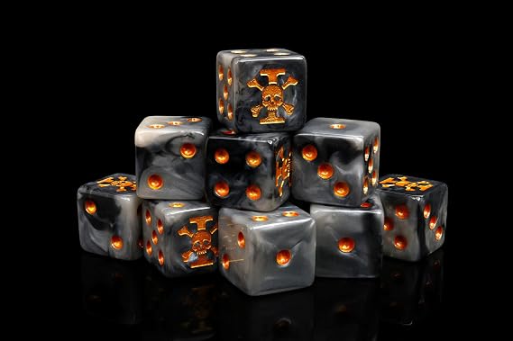 BARON OF DICE Inquisition Resin Dice (25-Pack) Wargaming Dice for Sci-Fi and Fantasy Wargames, 16mm