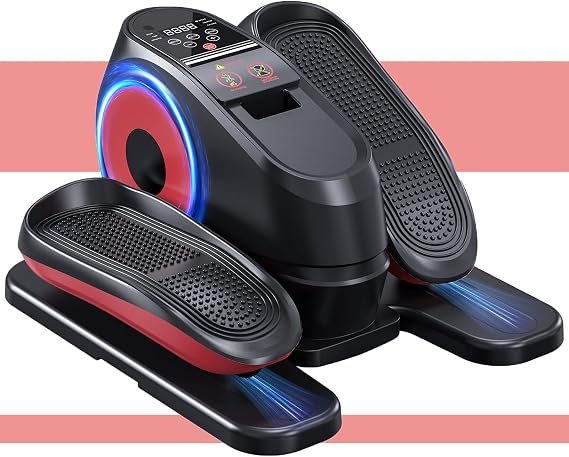 2026 New Under Desk Elliptical Machine, Electric Exerciser Pro As Seen On TV with 16 Adjustable Speed, Quiet y Assembled with Remote Control & Non-Slip Foot Straps Black