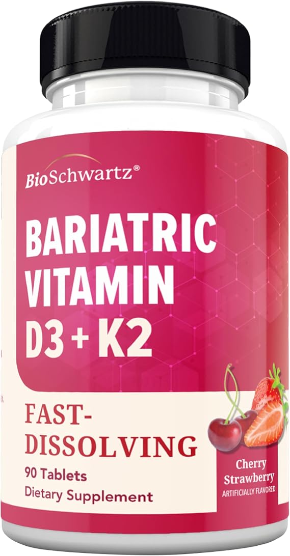 Bariatric D3 K2 Dissolvable Tablets - 90 Cherry-Strawberry Tablets