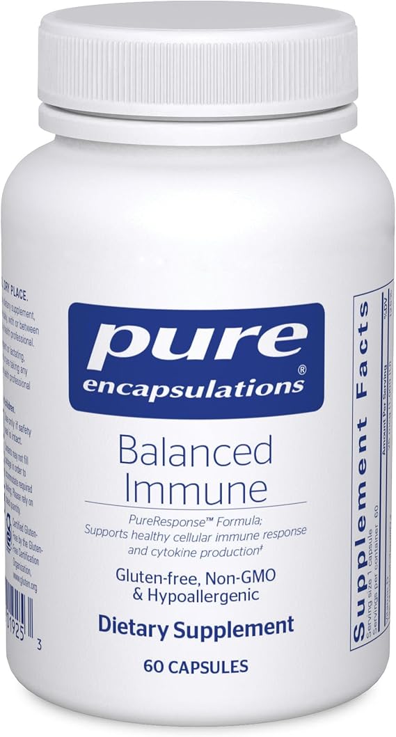 Pure Encapsulations Balanced Immune, 60 Capsules | Joint, Gastrointestinal and Thyroid Function Support*, Support Healthy Cellular Immune Response and Cytokine Production