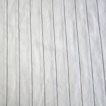 White Dobby Stripe Tencel Linen Fabric | Premium Quality Textile - Ideal for Sewing, Crafts, and Home Decor
