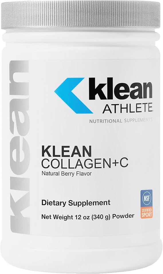 Klean Athlete Klean Collagen+C, Natural Berry Flavor, 12 Ounces | Supports Musculoskeletal Health to Help Optimize Performance and Mobility*, Supports Healthy Joint and Connective Tissue*