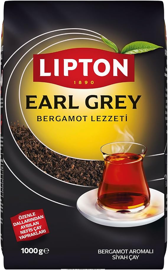 Lipton Earl Grey Dökme Bergamot Aromalı Siyah Çay Özel Seri 1000 GR