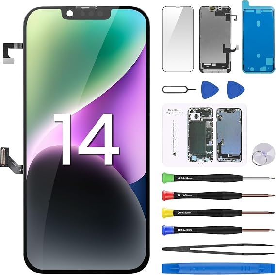 Screen Replacement for iPhone 14 with Earpiece 6.1" LCD Repair Kit