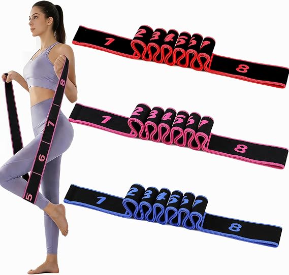 3Pcs Fitness Resistance Band for Yoga, Multi-Section Adjustable Resistance Band for Leg Stretching Full Body Exercise