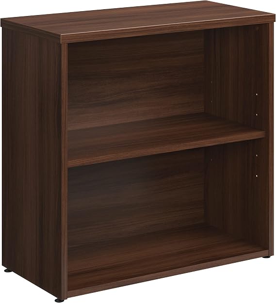 OfficeWorks by Sauder Affirm 2 Shelf Bookcase, Noble Elm Finish