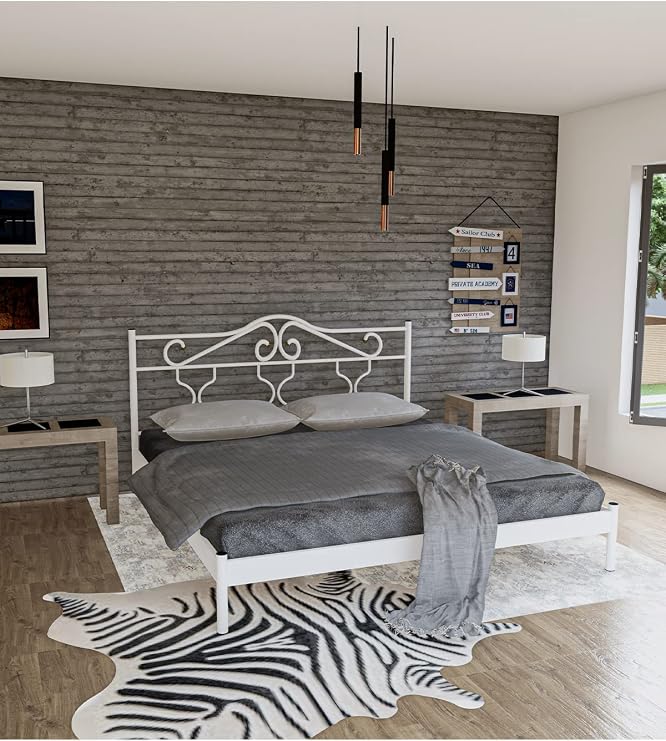 Gm 301 Gold Duplex Metal Bed White 150x200