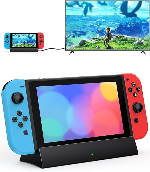 TV Docking Station for Switch and Switch OLED, Dock Station with 4K 1080P HDMI and USB 3.0 Port, Replacement for Official Switch Dock Dock Only