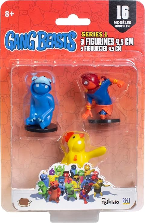 Lansay Gang Beasts 3 Figures 4.5 cm Team B