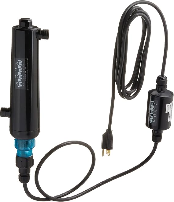 Aqua Ultraviolet Advantage 8-watt UV Sterilizer Inline for Aquarium, Black