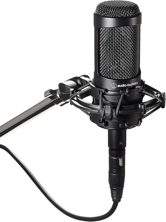 Audio-Technica AT2035 Cardioid Condenser Microphone, Perfect for Studio, Podcasting & Streaming, XLR Output, Includes Custom Shock Mount | Includes shockmount, threaded adapter and protective pouch for recording, protection and storage