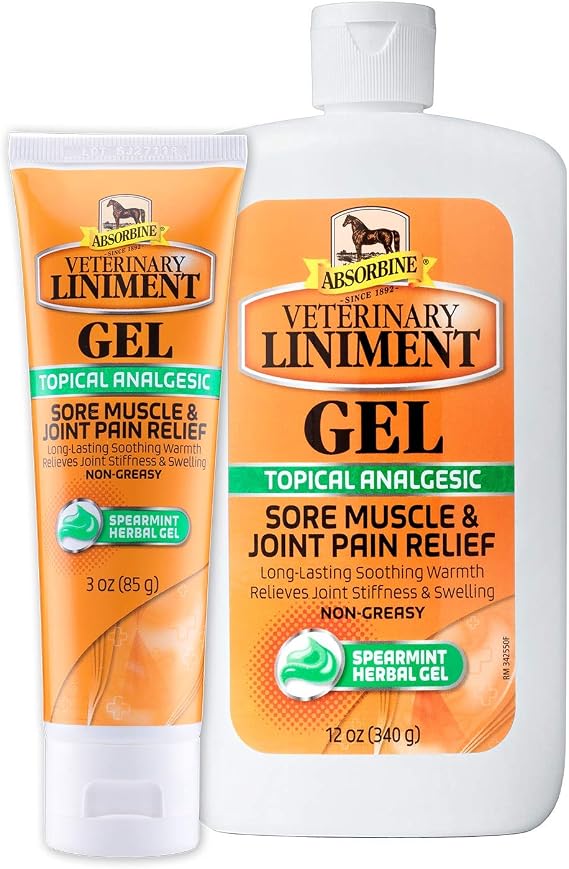 Absorbine Veterinary Liniment Gel, Combo 12 oz Value Size +3 oz Travel Size