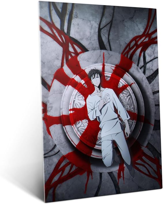 Displate Metal Poster Solo Leveling Sung Jinwoo: Eyes Open Wall Art M