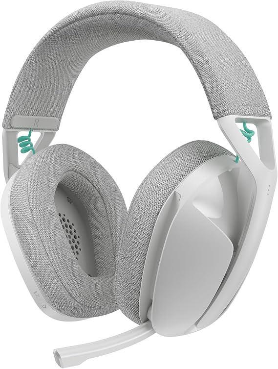 Logitech G321 Lightspeed Wireless Gaming Headset - White | Dynamic Comfort and fit, 16 kHz Boom mic, 20+ hrs Battery, for PC